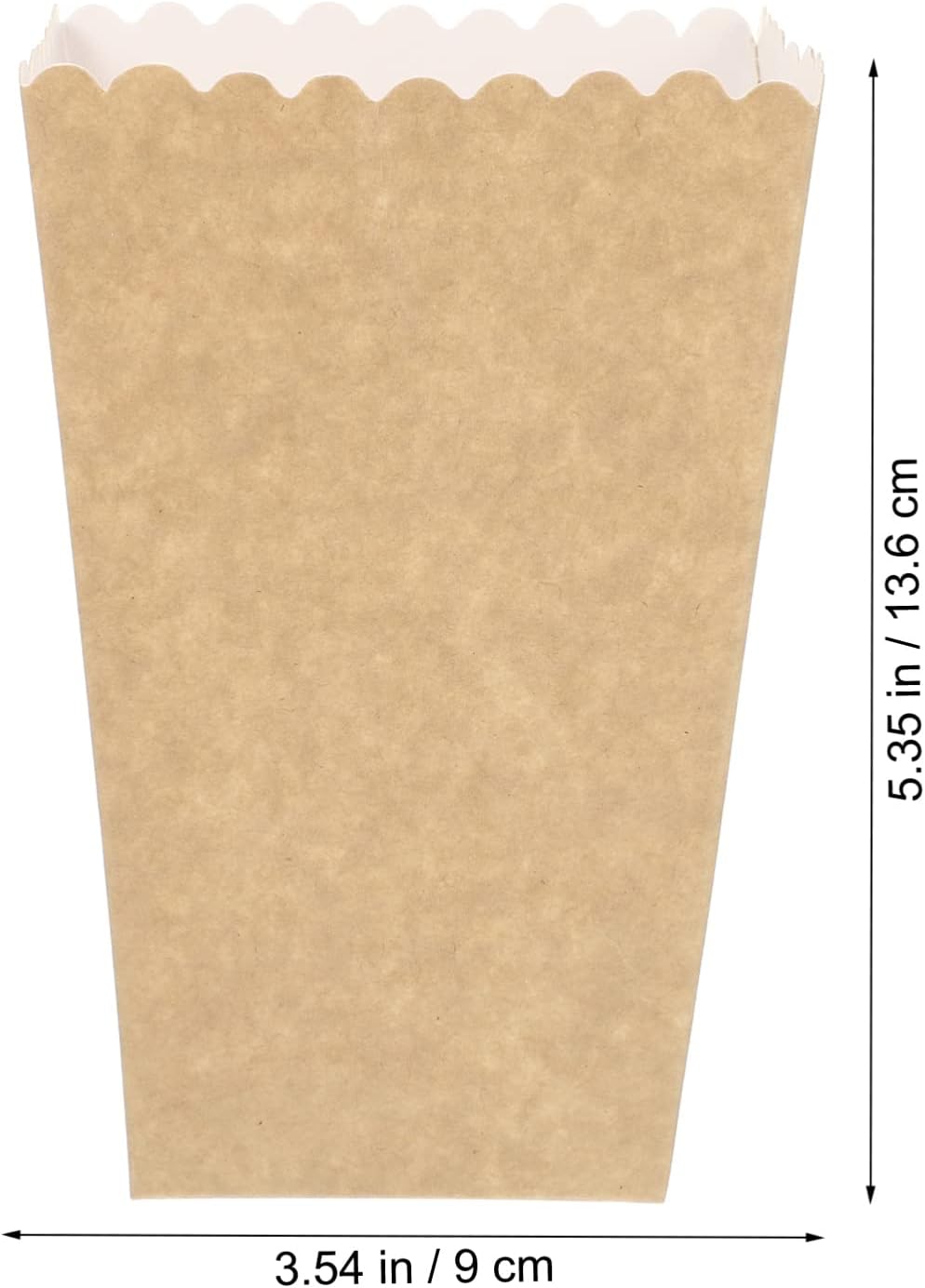 BESTOYARD 50Pcs Paper Popcorn Boxes, 5.3 X 3.5 Inch Individual Serving Snack Containers, Reusable