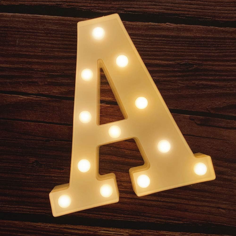 MUMUXI Marquee Light Up Letters Battery Powered LED Alphabet Lights for Party Wedding Birthday