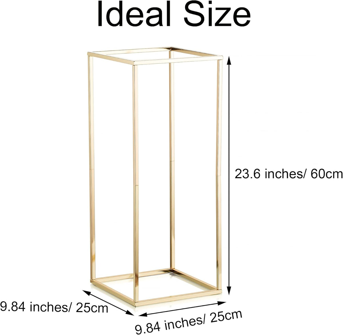 Gold Flower Stand for Table: 23.6” Tall Centerpiece Stand for Wedding Table Reception Floral Center