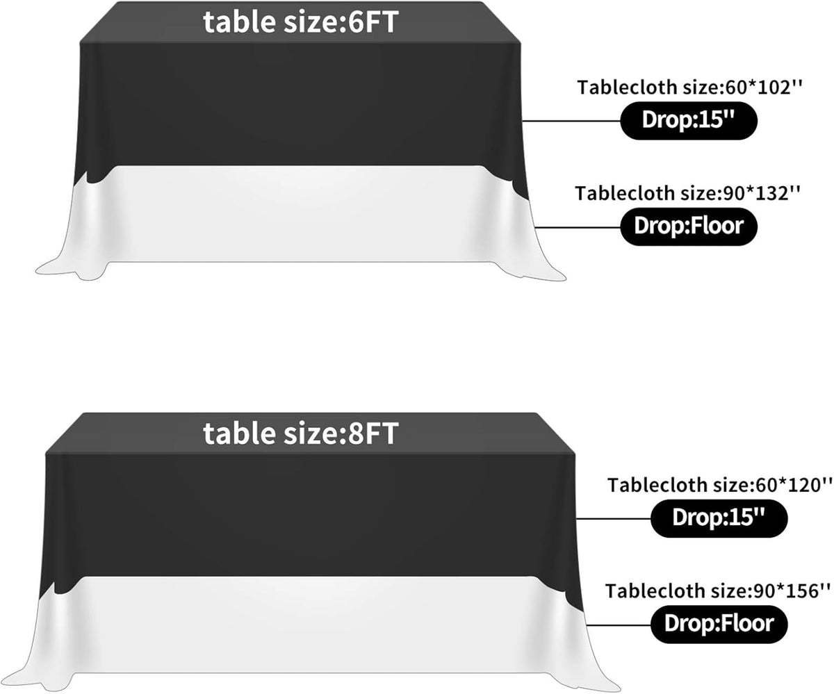 Rectangle Tablecloth 90x156 inch Washable Polyester Fabric Table Cloth for Wedding Party Dining