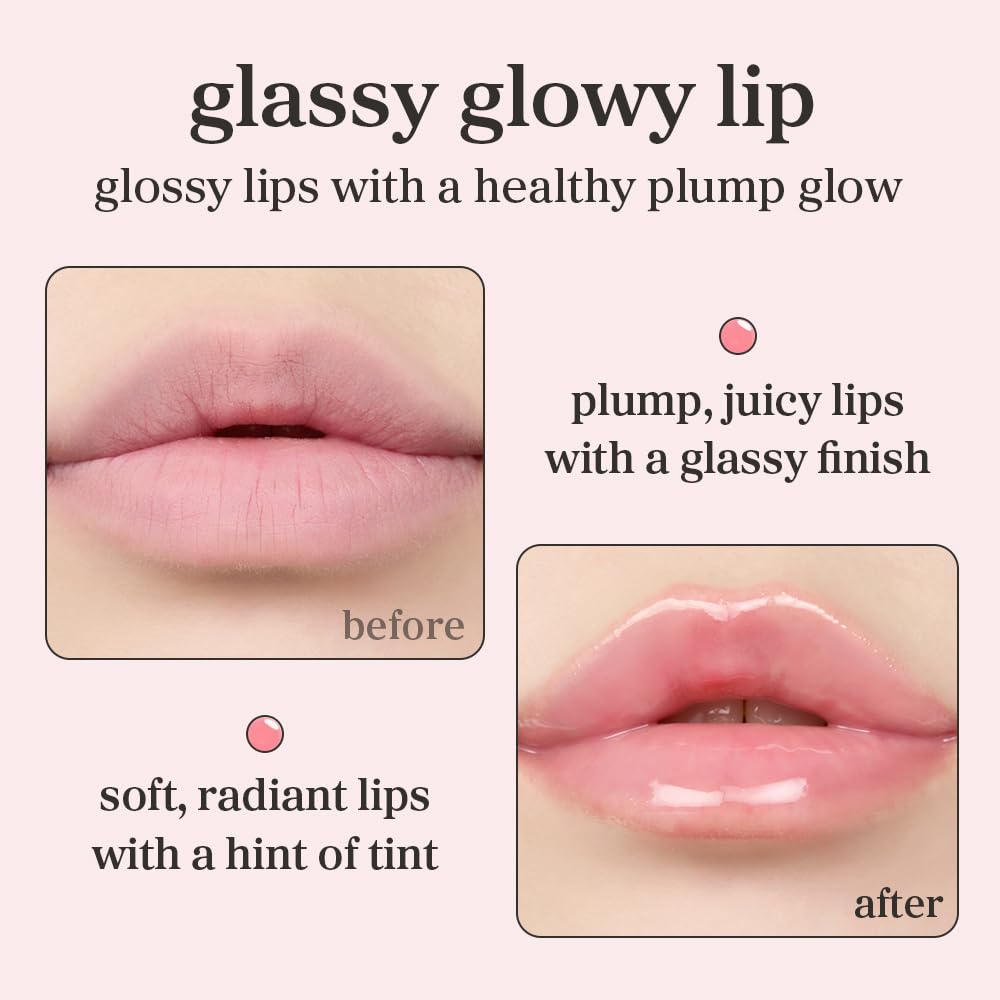 NOONI Korean Lip Oil - Applepeony | Long-Lasting, Moisturizing, Plumping, Revitalizing for Dry