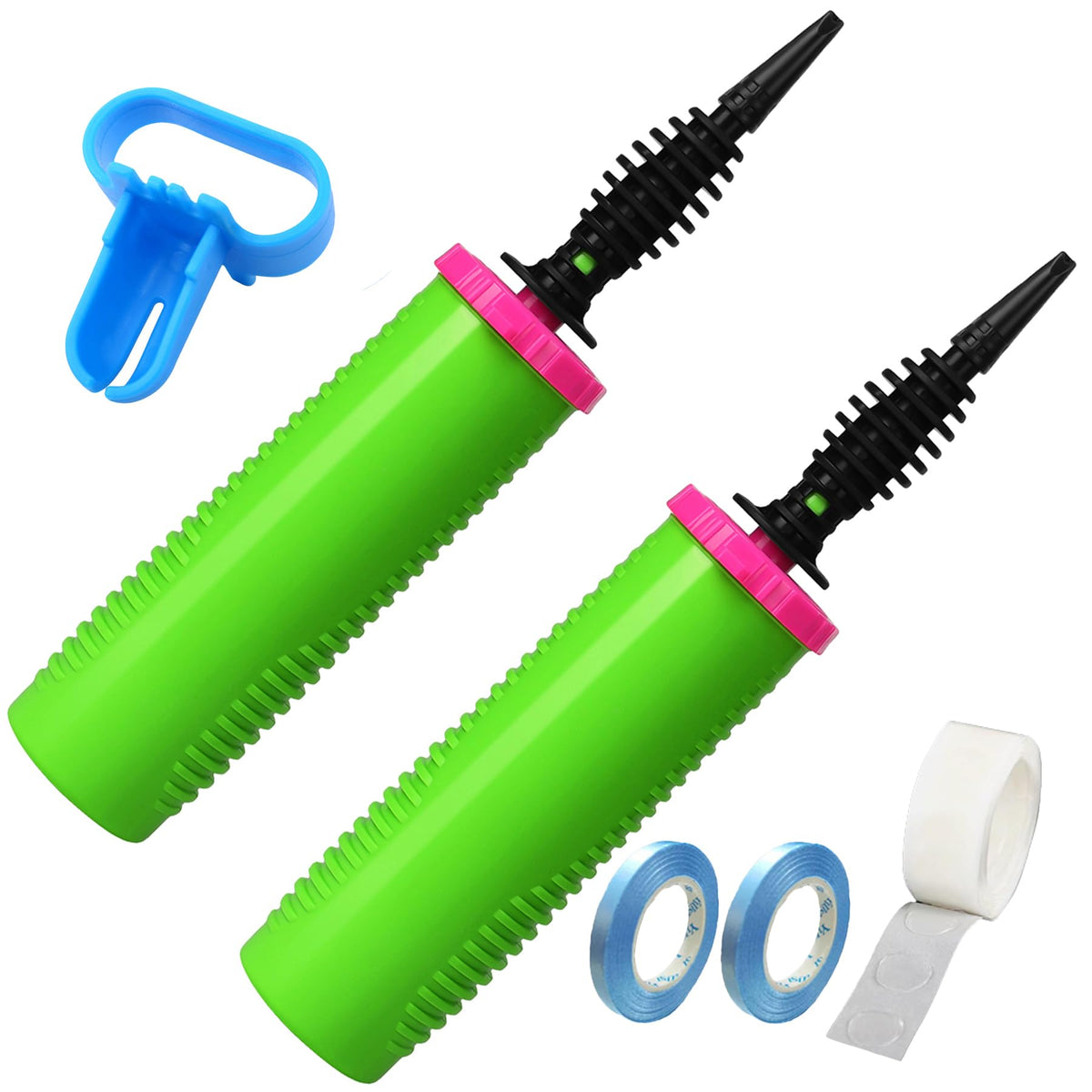 ouyili Balloon Pump Hand Two-Way Dual Action inflate 2Pack and Balloon Tying Tool in One, Handheld