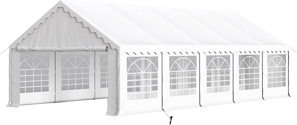 PHI VILLA 32'x16' Outdoor Heavy Duty Party Tent Large Commercial Canopy Wedding Event Shelter