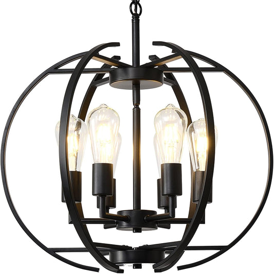 Pendant Lights Globe Black Chandeliers Lighting, Hallway Light Fixtures Ceiling Adjustable Hanging