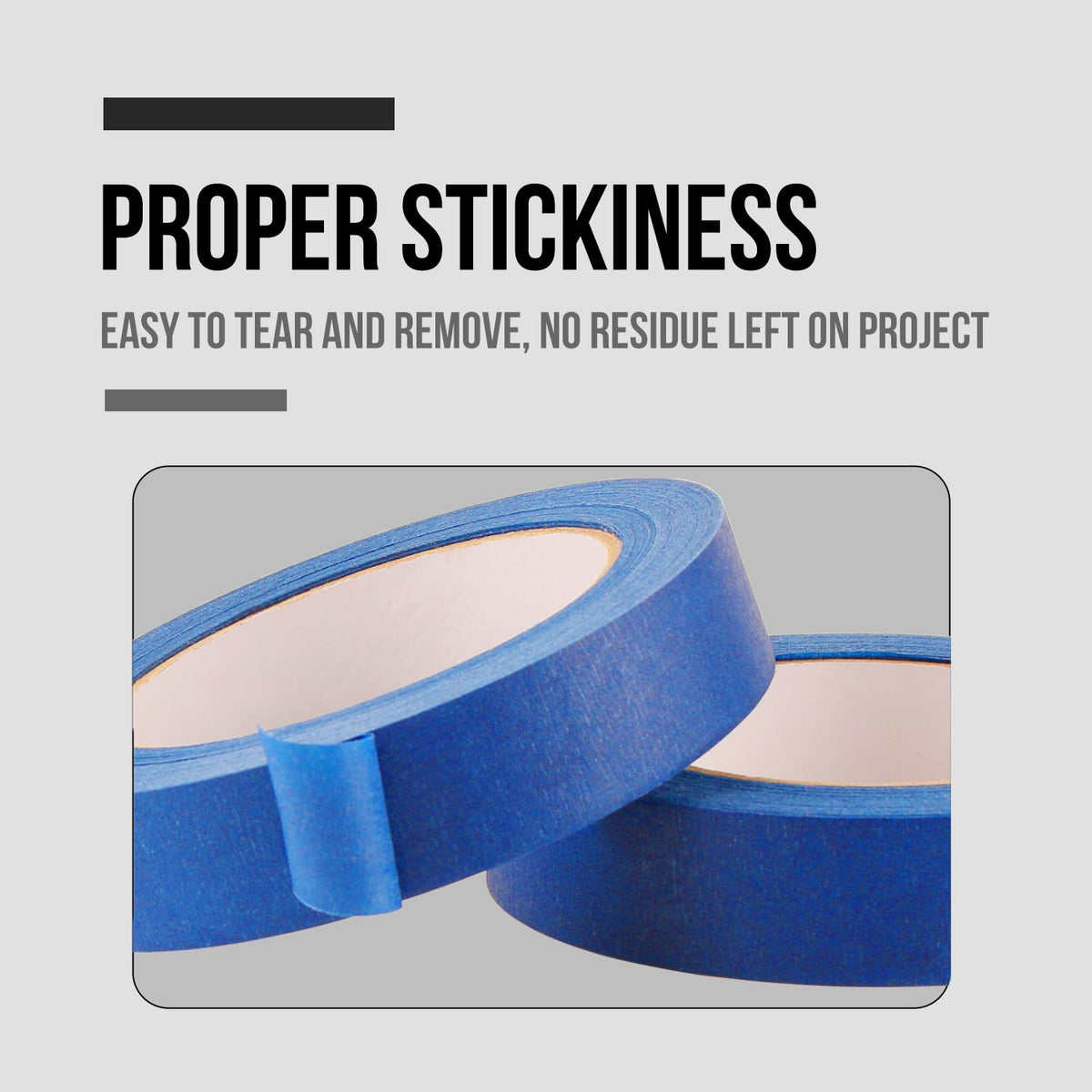 Lichamp 4 Pack Blue Painters Tape 1 inch, Blue Masking Tape 1 inch x 55 Yards x 4 Rolls (220 Total