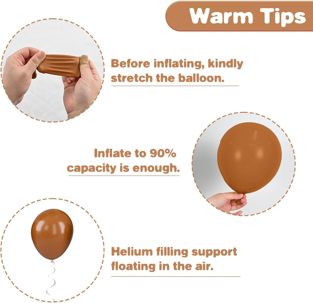 Brown Balloons, 12 Inch Neutral Balloons, Retro Coffee Brown Apricot Sand White Balloon Nude Latex