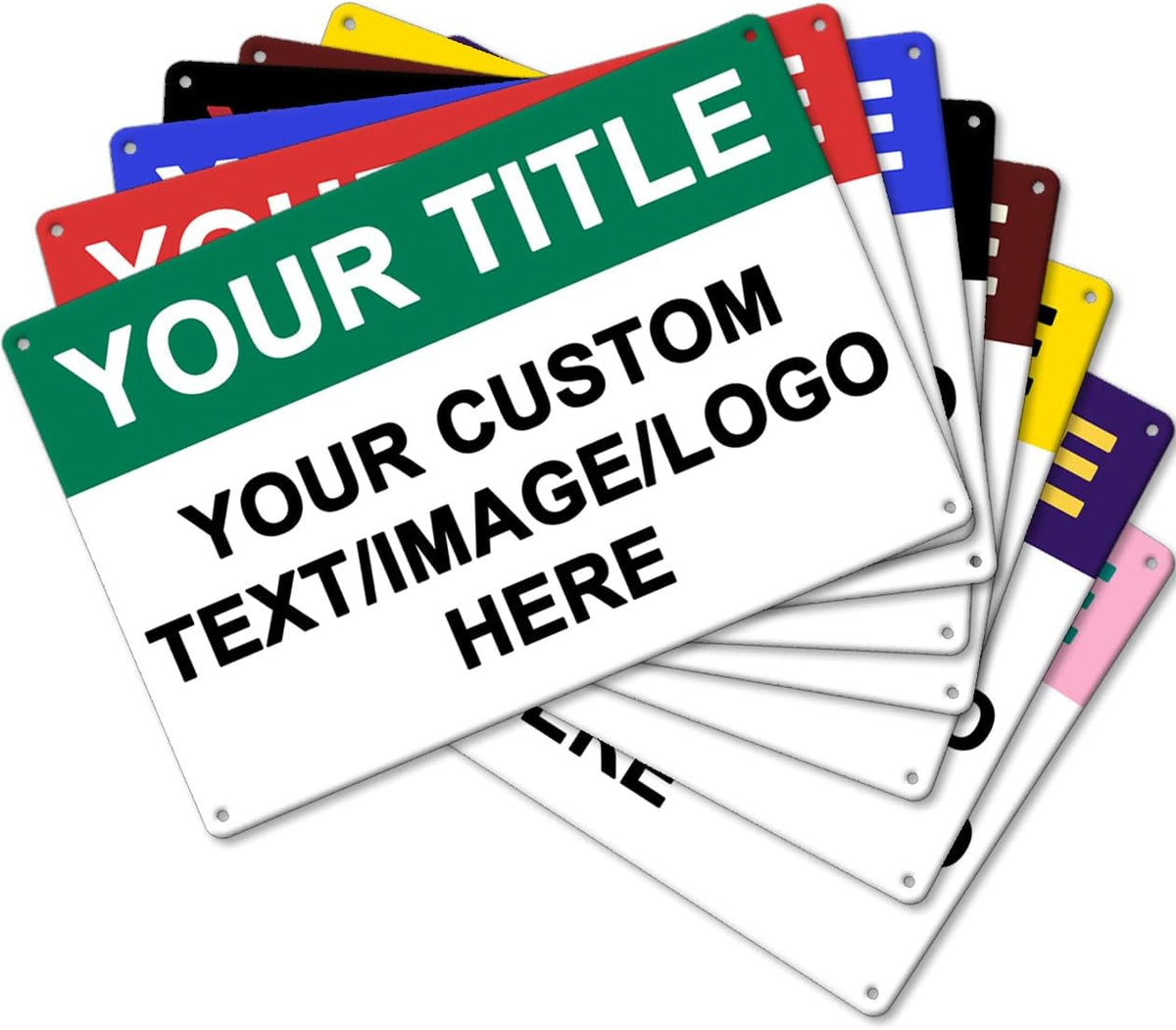 Custom Outdoor Metal Signs - 12 x 8 Aluminum Rust-Proof Entrance, Garden, Hazard, Intersection