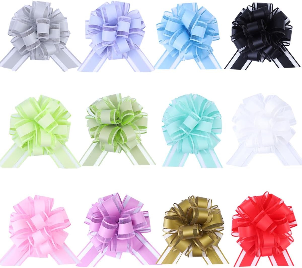 12 Pcs 6inch Pull Bow Gift Wrapping,Pull Bow for Birthday, Christmas, Party, Holiday, Gift Boxes