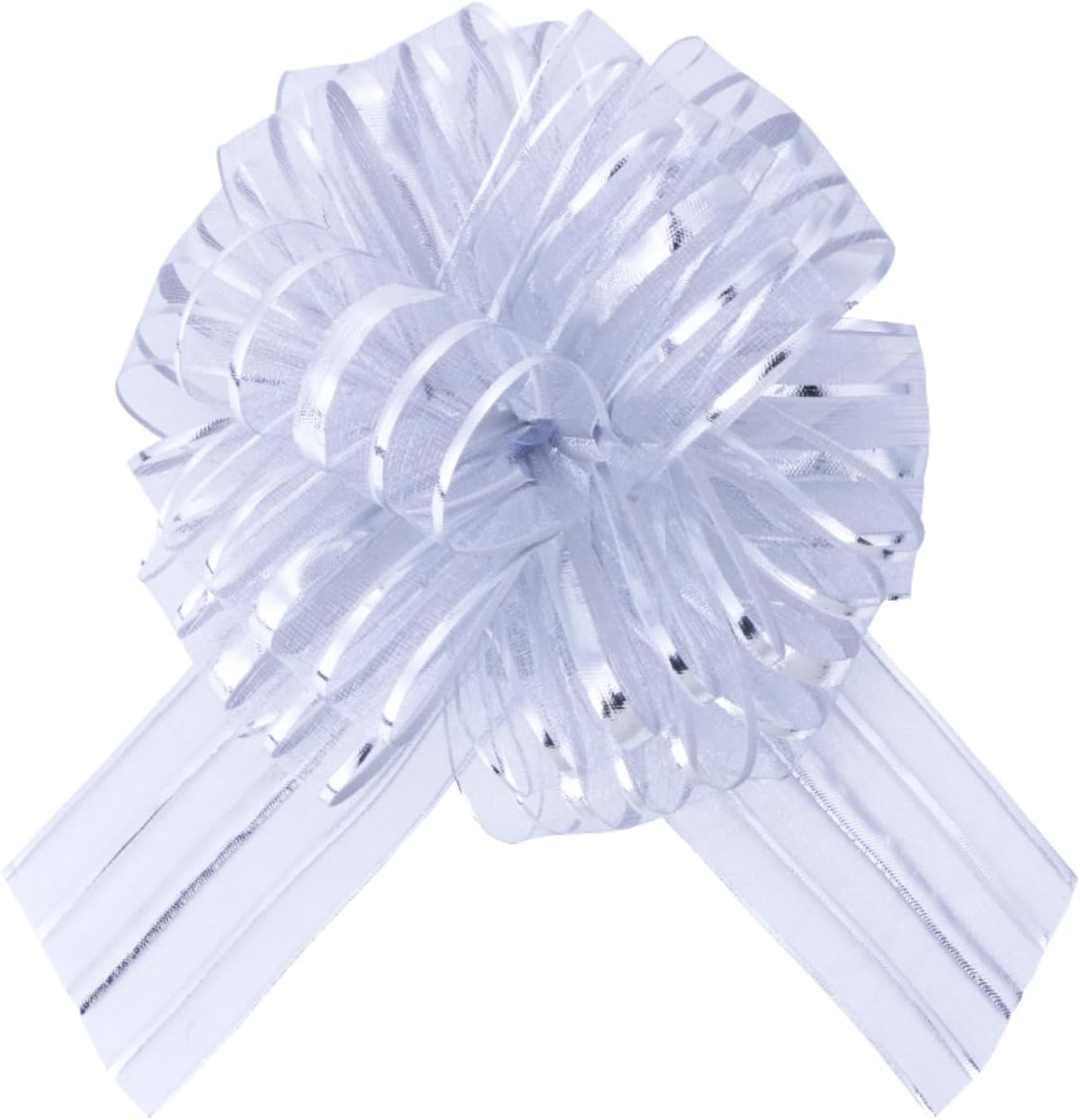 6 Pcs 6 Inch Large Organza Pull Bow Ribbon – Elegant Gift Bows for Wedding Decorations, Christmas