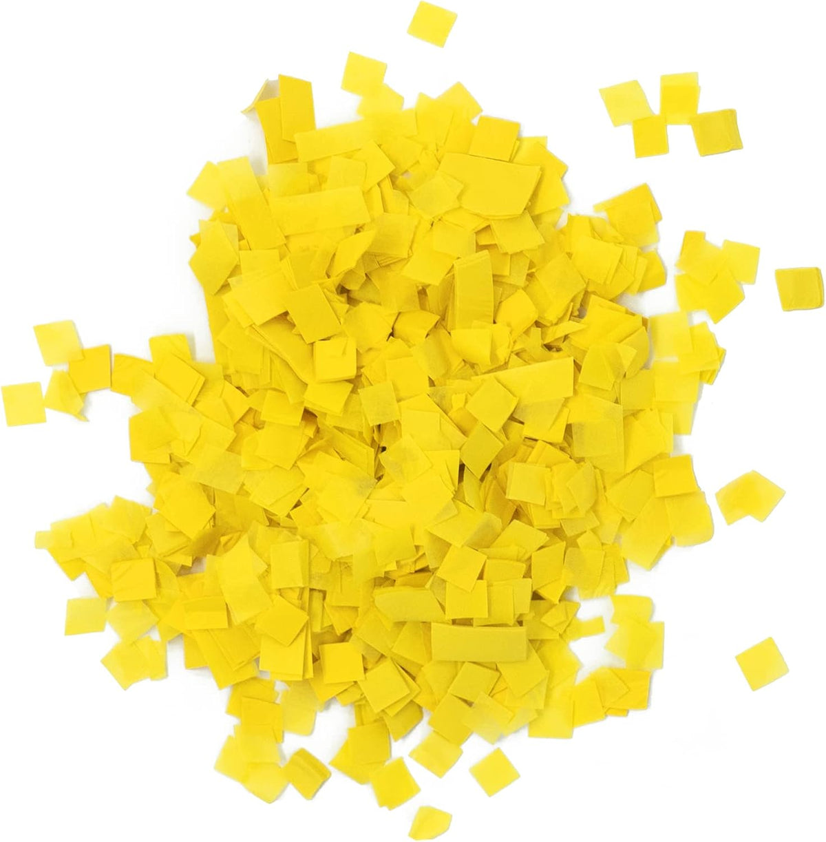 Biodegradable Tissue Confetti Squares, Yellow Color – Ultimate Confetti Fluttering Tissue Paper