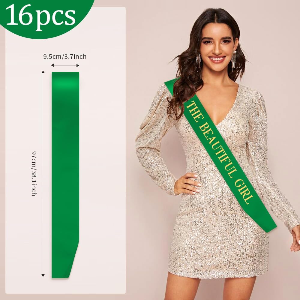 Blank Sash 16 PCS Sashes DIY Satin Sash Chair Sashes Scout Sash President Sash Senior Sash Scout