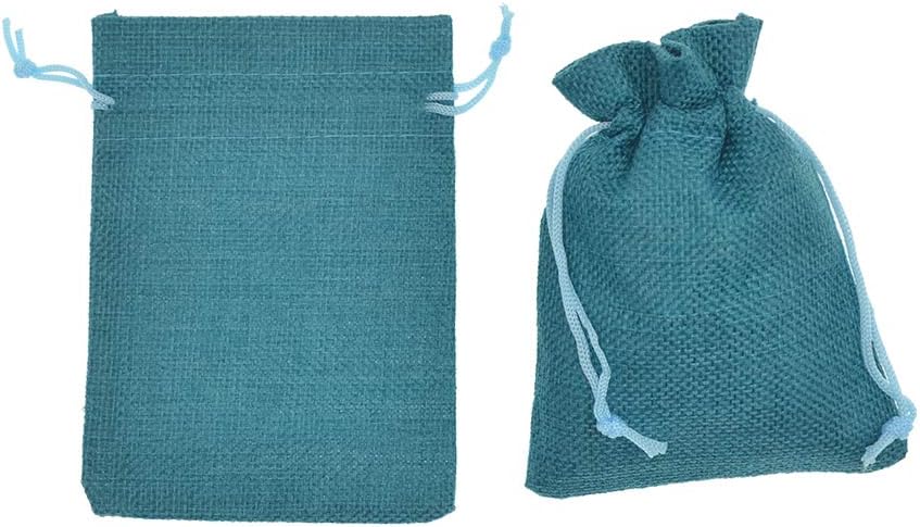 Burlap Bags with Drawstring, 2.7x3.5 Inch Jute Sacks Jewelry Candy Pouch Christmas Wedding Party