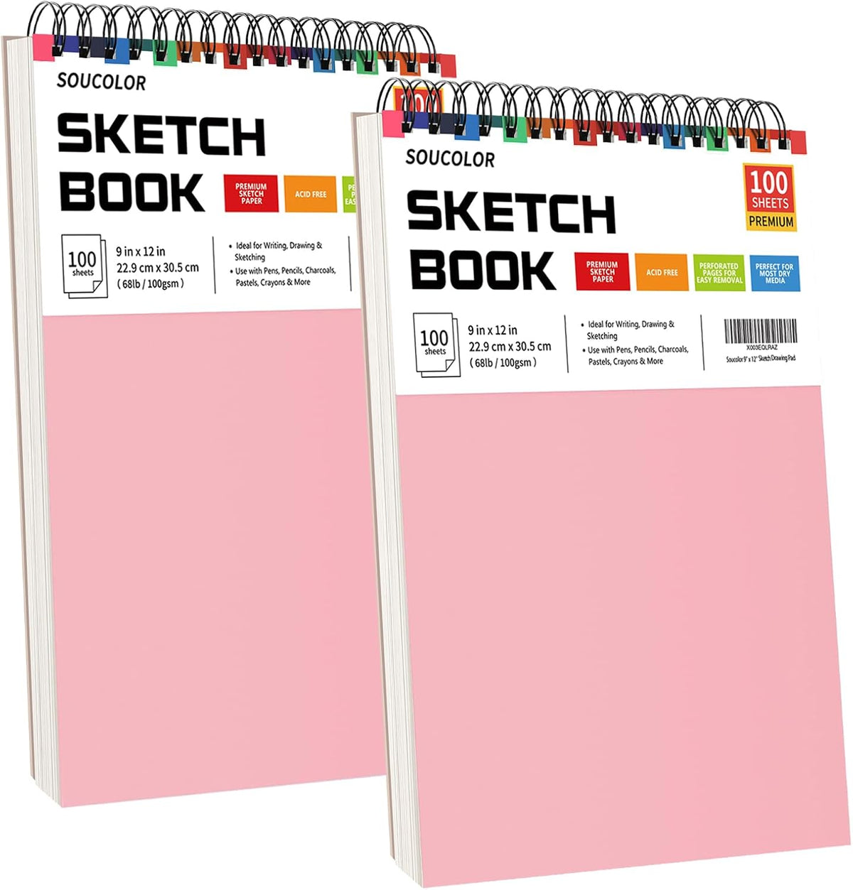 Art Supply Set - Sketching & Drawing Kit, Sketchbook Art Paper for Beginner Artists, Soucolor 9" x