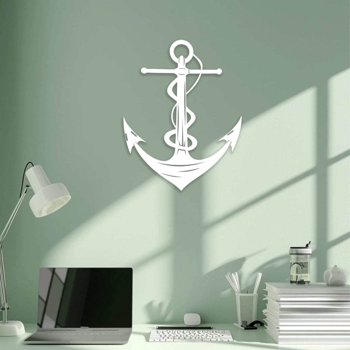 XXQ Anchor Metal Wall Decor, Anchor Metal Wall Art for Bedroom Living Room Dorm Antique Anchor Wall