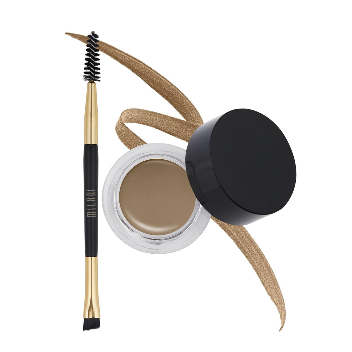 Milani Stay Put Brow Color - Soft Brown (0.09 Ounce) Vegan, Cruelty-Free Eyebrow Color that Fills
