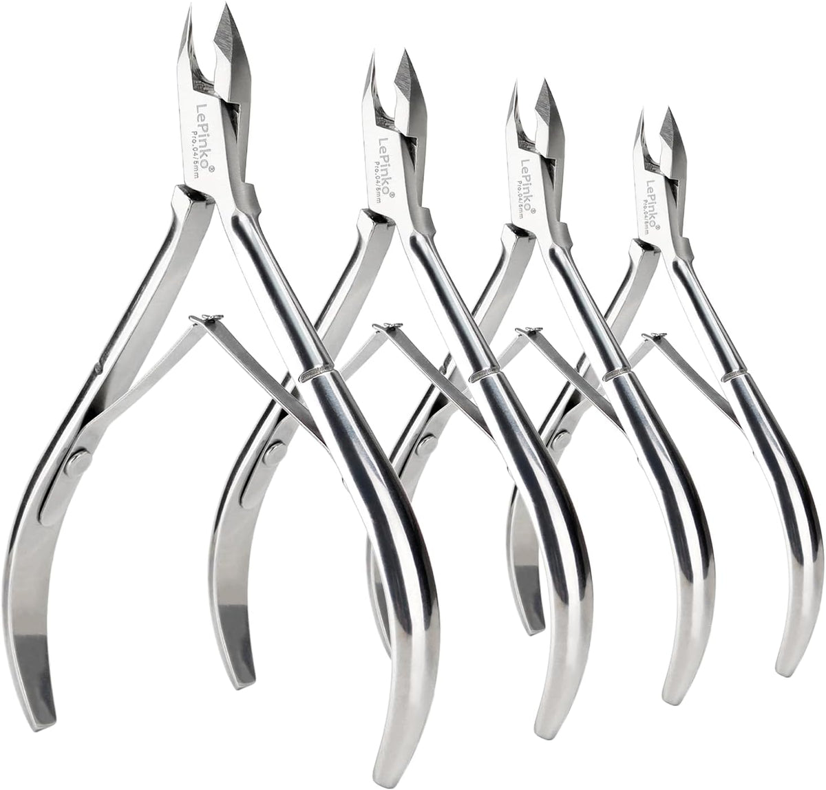 LePinko 4 Packs Upgraded Cuticle Trimmer kit, Sharp Dead Skin Clipper, Labor-saving Cuticula