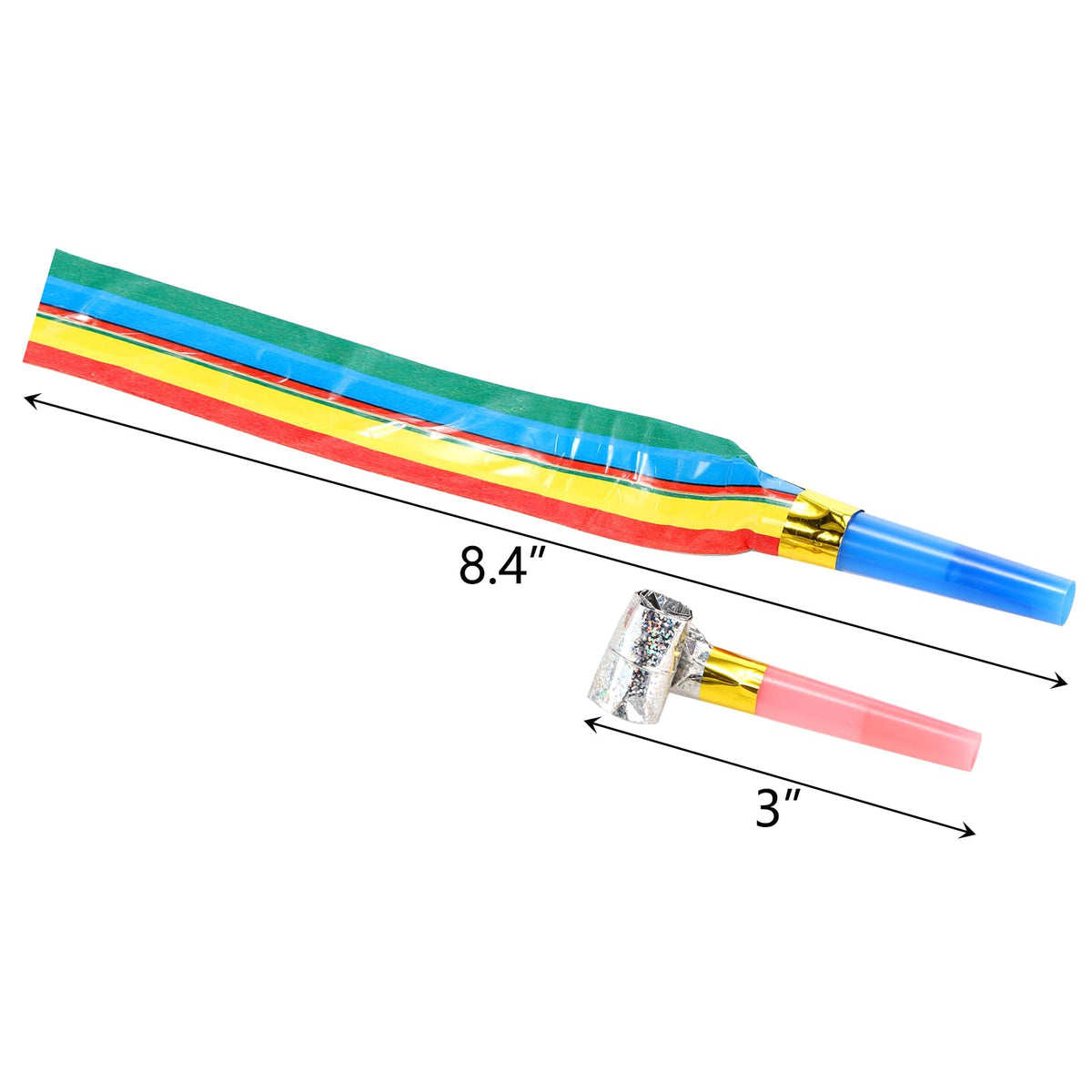 Hedume 200 Pieces Party Blower, Noisemakers Blowouts Whistles, Colorful Birthday Noisemakers, Party