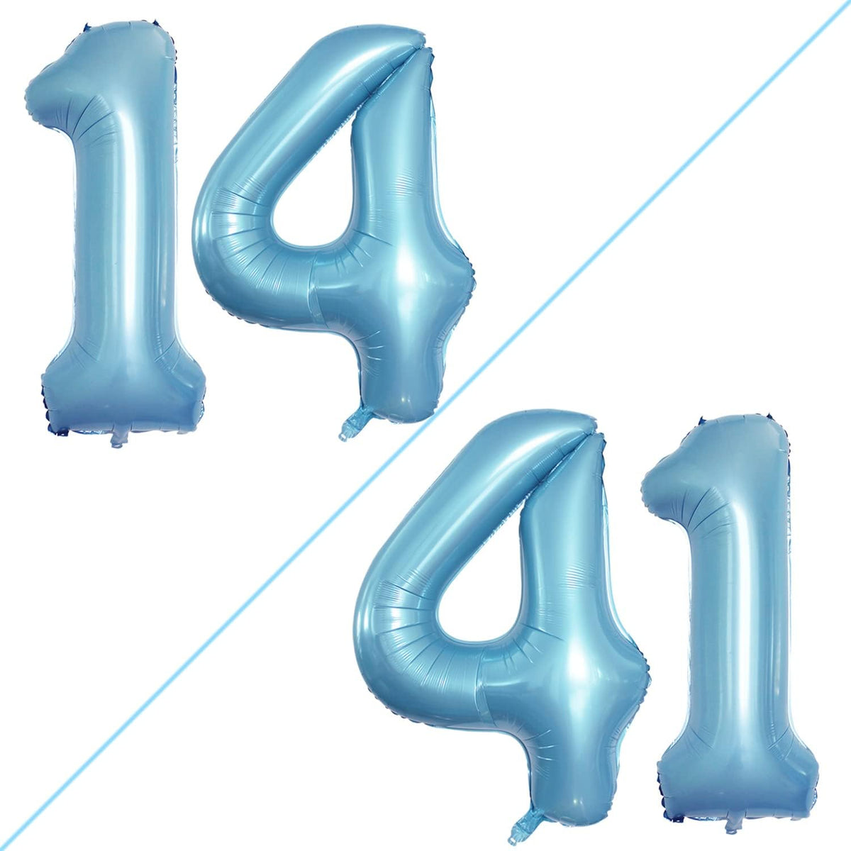 GOER Number 14 Balloons for 14th Birthday Sweet 14 Party Decorations,42 Inch Jumbo Foil Helium 41