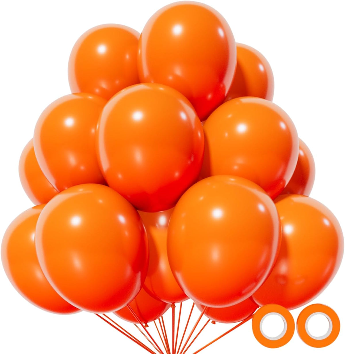 110pcs Orange Balloon 12 inch, Orange Latex Balloons for Birthday Party Baby Shower Wedding(with 2