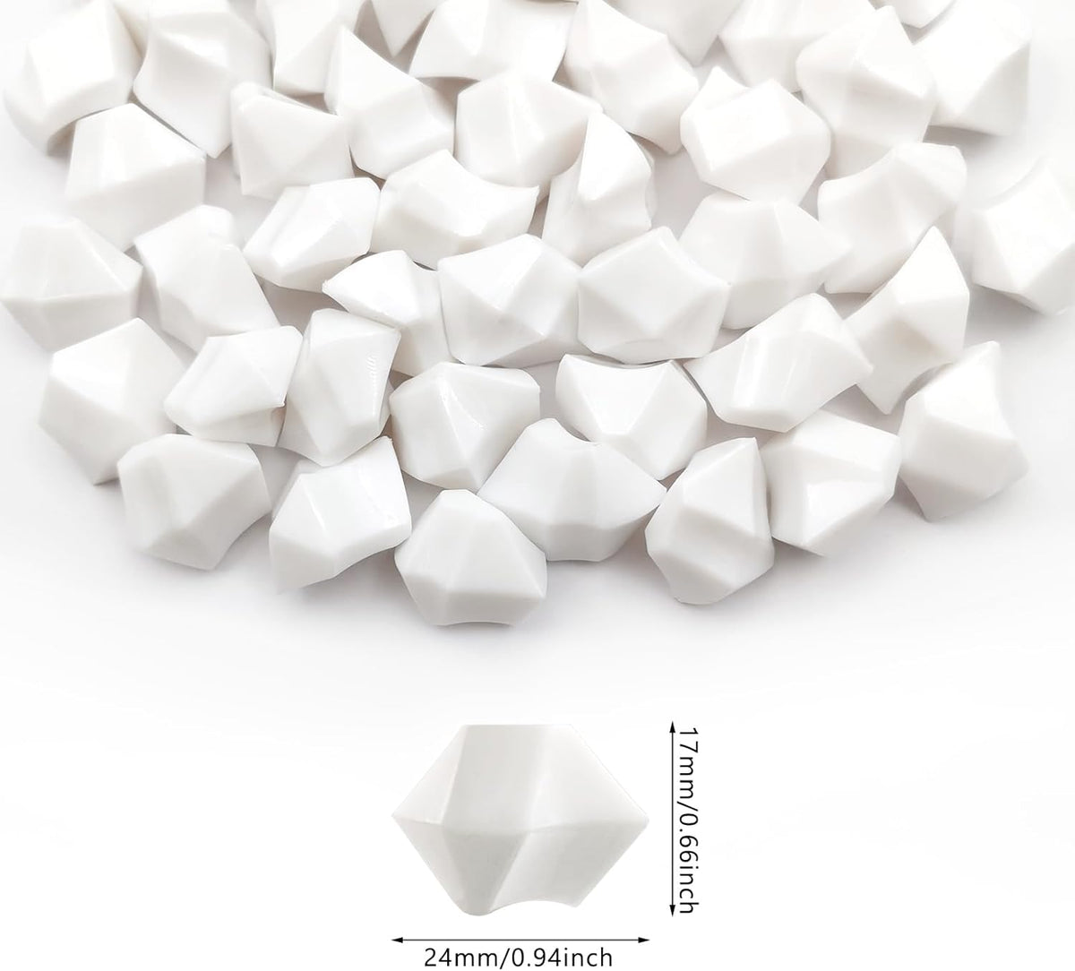 White Vase Fillers for Home Decor, Fake Crushed Ice Cubes, Vase Fillers, 150 pcs Reusable Fake ice