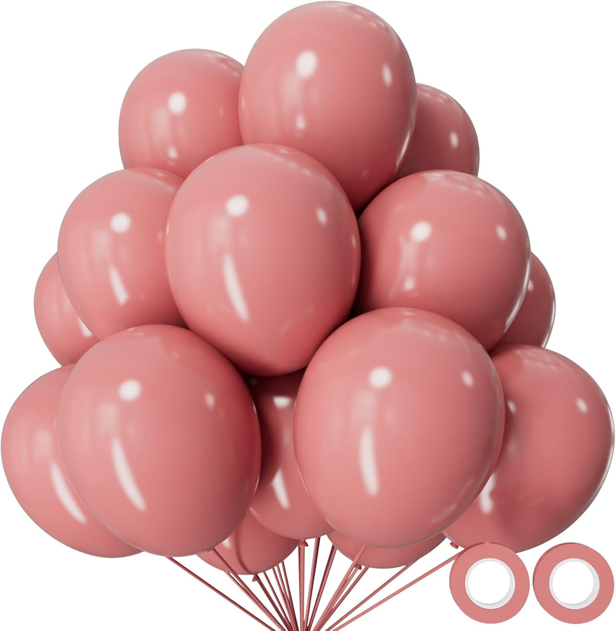 110pcs Dusty Pink Balloon 12 Inch, Brush Pink Latex Balloons for Birthday Party Baby Shower