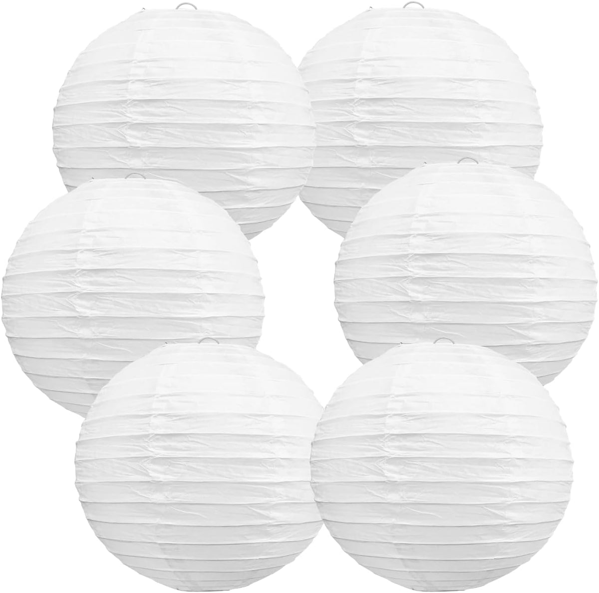 BEISHIDA 10-Inch White Paper Lanterns Decorative Chinese/Japanese Hanging Round Paper Lanterns Lamp