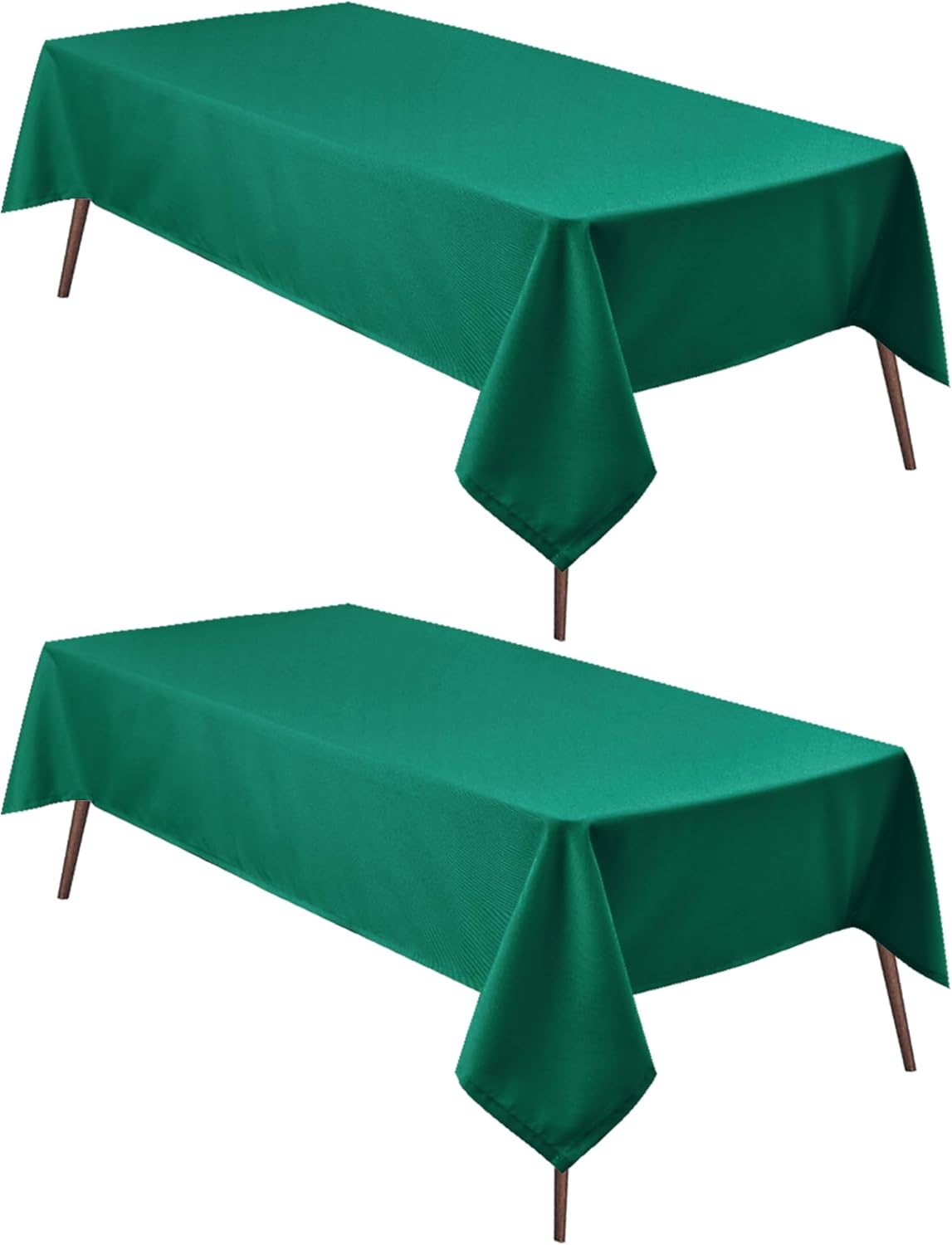 Hiasan 2 Pieces Rectangle Tablecloth - Waterproof Washable Polyester Table Cloth for Dining Room