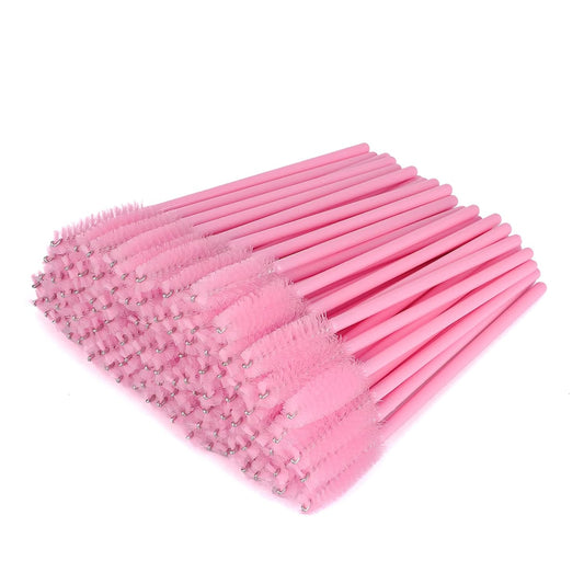 G2PLUS 100PCS Disposable Eyelash Brushes, Adjustable Mascara Wands Makeup Applicator, Lash Spoolies