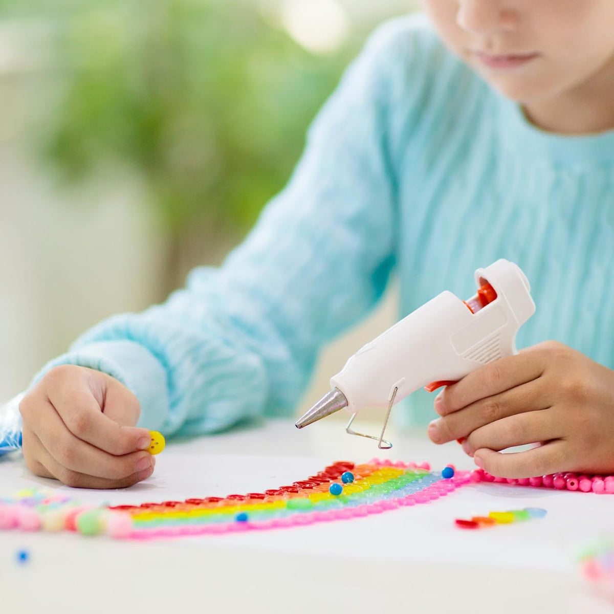 HARFINGTON 10pcs Hot Glue Sticks 0.43" Dia x 9.84" Long EVA Mini Hot Melt Adhesive Glue Stick for