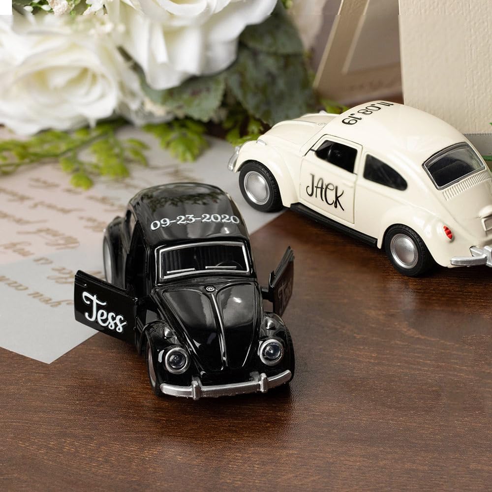 callie Personalized Wedding Decor, Custom Cute Wedding Car Model with Name and Date, Wedding