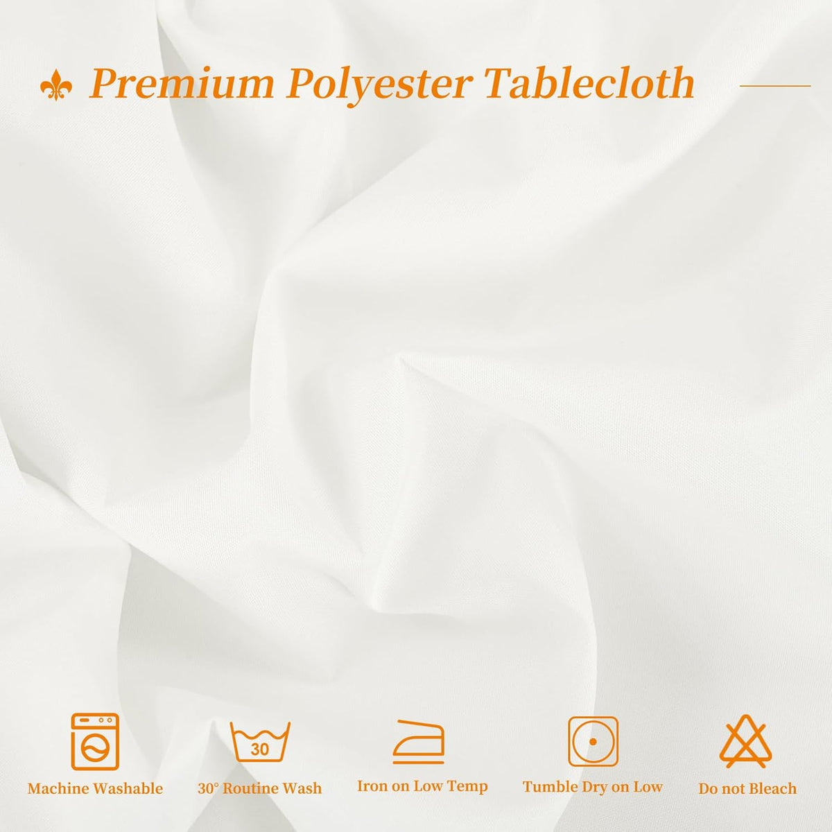 12 Pack Round Tablecloth 90 Inch - Ivory Polyester Table Cloth for Round Table, Premium Ivory