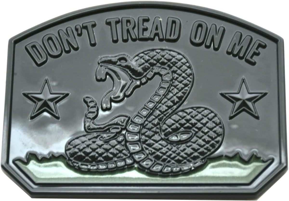 1x Gadsden Flag Rattlesnake Car Emblem 3D Decal Sticker with Don't Tread ON ME Slogan Fit for Car