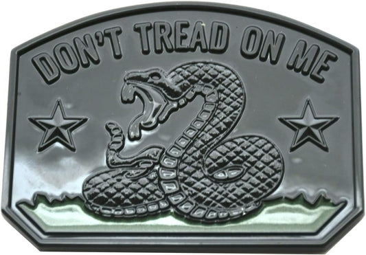 1x Gadsden Flag Rattlesnake Car Emblem 3D Decal Sticker with Don't Tread ON ME Slogan Fit for Car