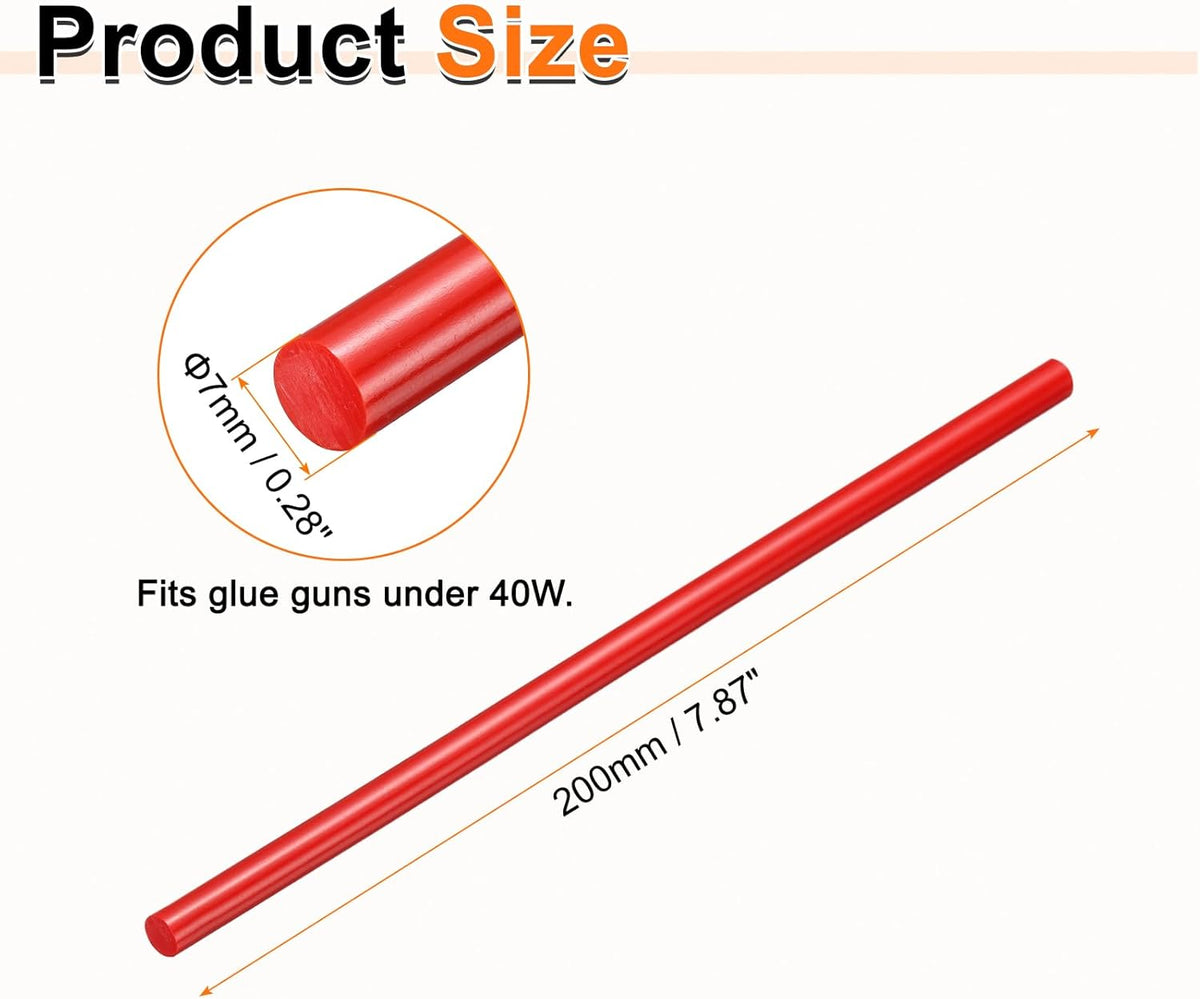 HARFINGTON 10pcs Hot Glue Sticks 0.28" Dia x 7.87" Long EVA Mini Hot Melt Adhesive Glue Stick for