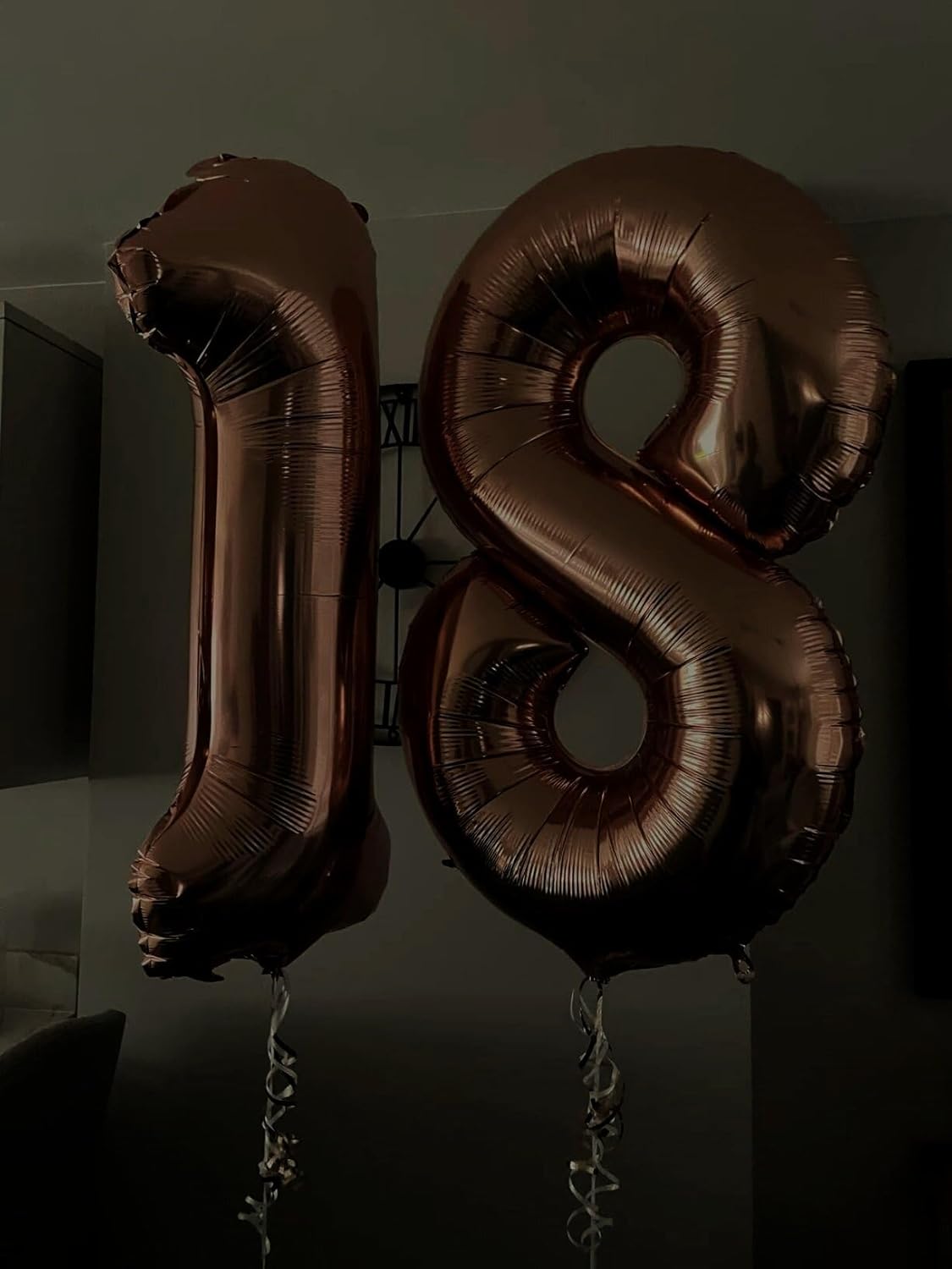 40 Inch Dark Brown Large Number 4 Birthday Balloon, Giant Number Four 14 24 34 40 44 Balloons