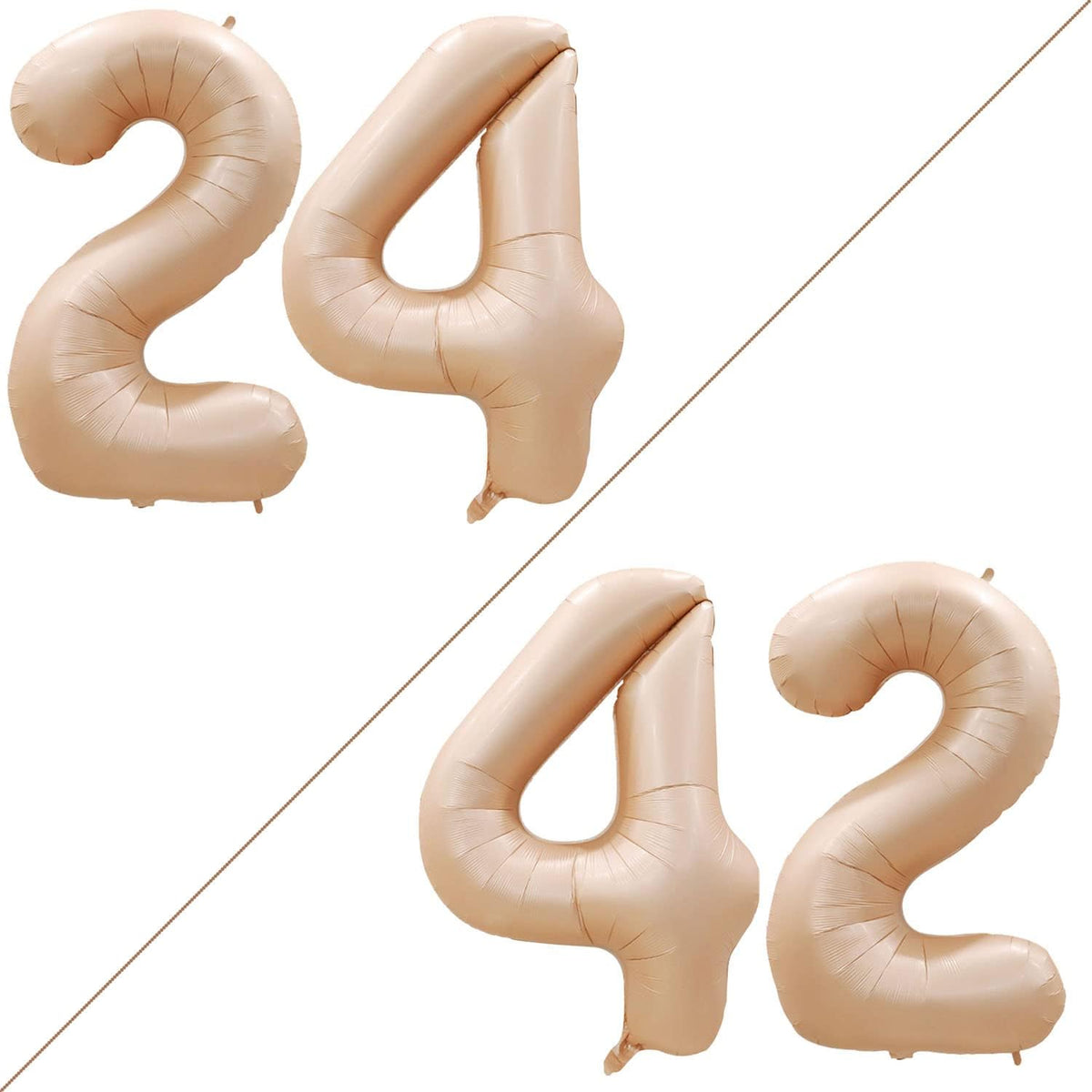 GOER Number 24 Balloons for 24th Birthday Party Decorations,42 Inch Jumbo Foil Helium 42 Balloons
