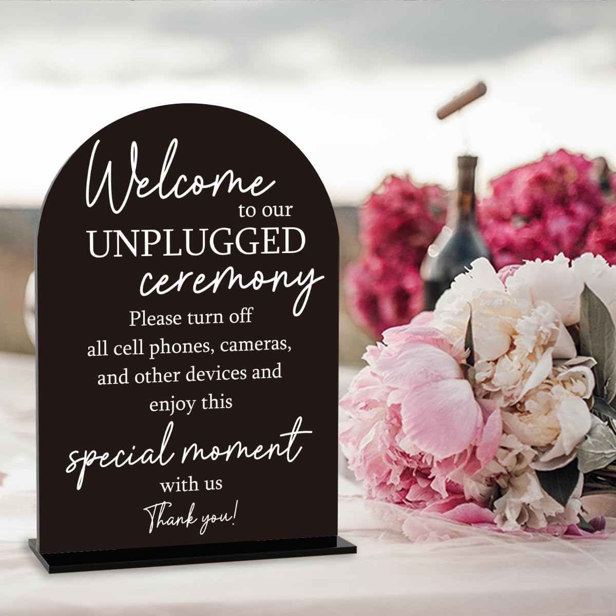 Unplugged Ceremony Sign, Wedding Welcome Sign, Engagement Bridal Shower Baby Shower Decor for