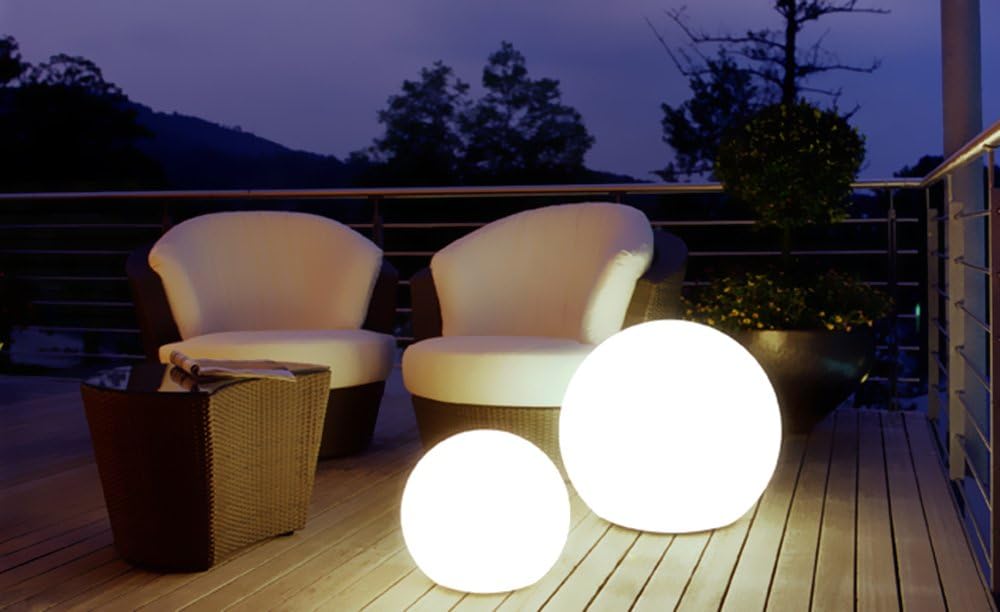 Mr.Go 20-inch Rechargeable LED Ball Light, Waterproof Outdoor Globe Lights w/Remote, 16 RGB Color