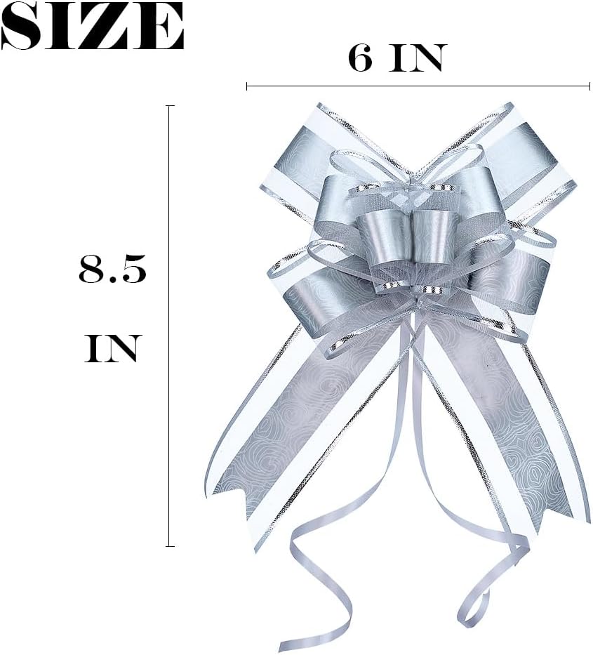 WEWILUCK Big Bow for Present, 15 PCS Pull Gift Bows for Gift Wrapping, Gift Baskets, Christmas