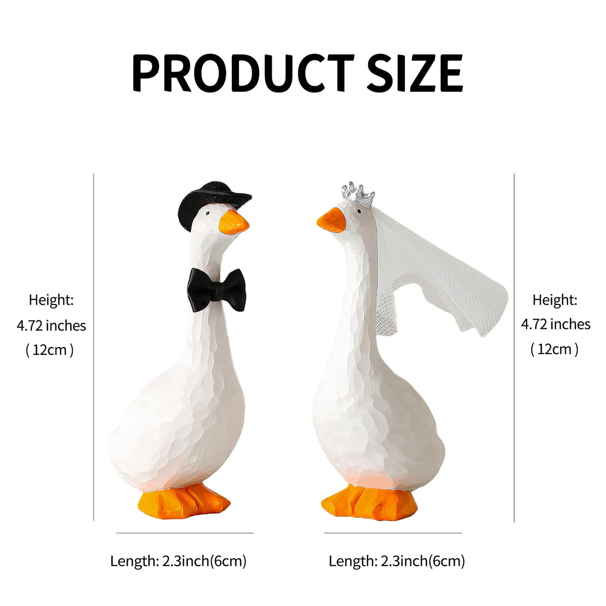 SUTIMAS Fun Wedding Cake Toppers Unique Goose Cake Toppers, Couples Wedding Cake Decorations, Cool