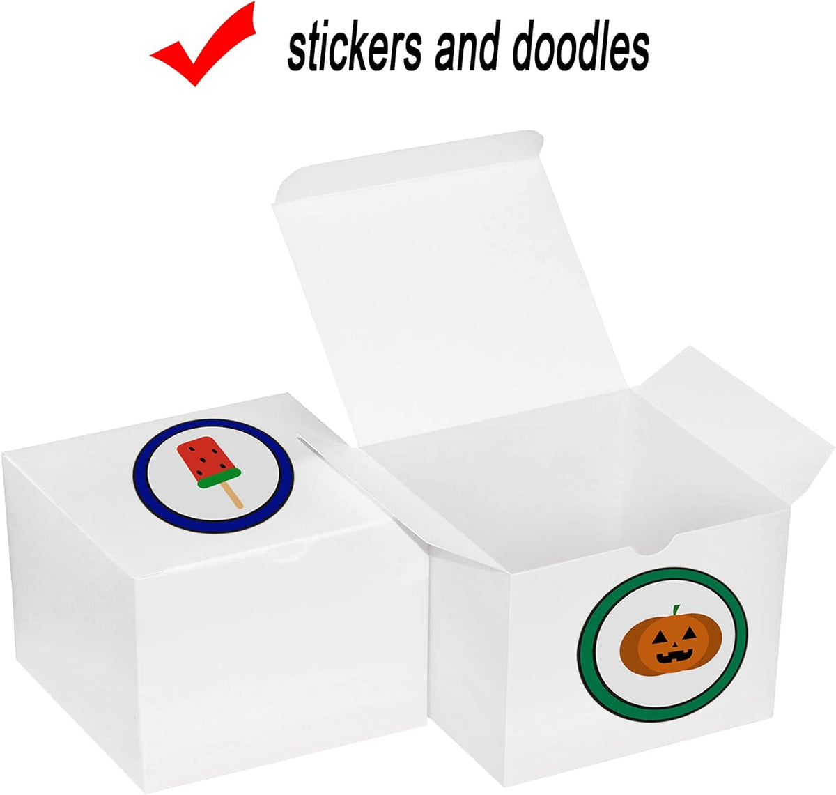 Xxcxpark 30 PCS White Gift Boxes 5x5x3.5 Inches, Decorative Party Favor Kraft Paper Gift Packaging