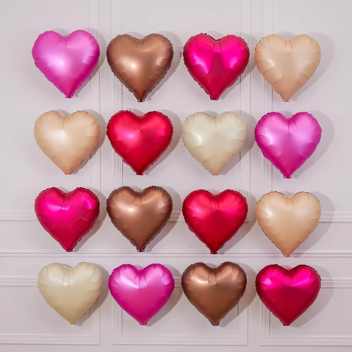 Red Heart Shaped balloons Pack of 12,18 Inch Hot Pink Love Valentine Balloons Pink Heart Romantic