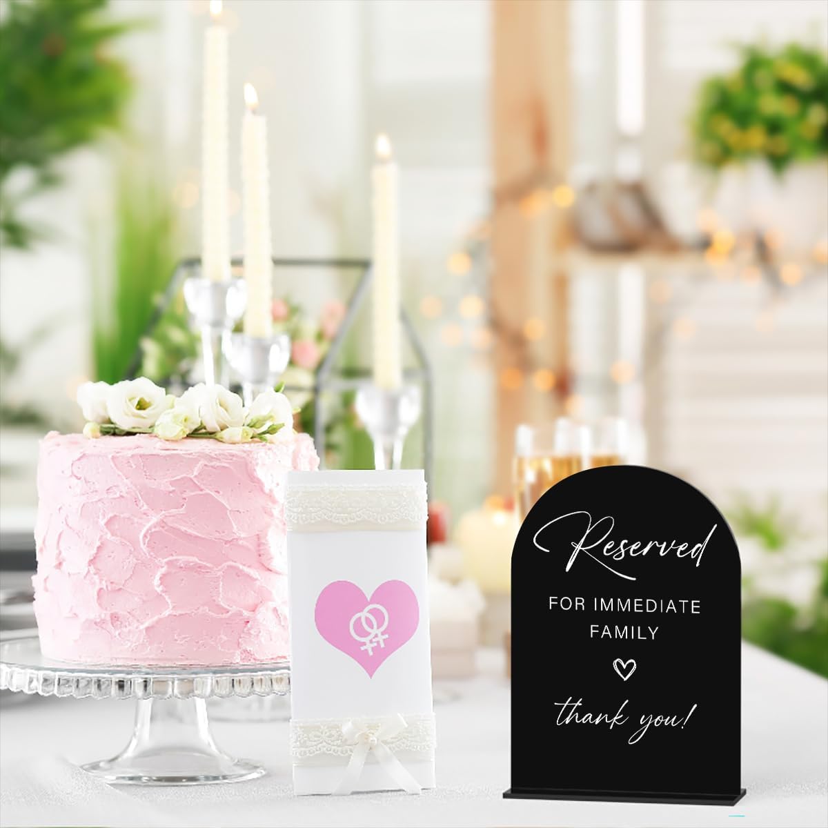 Acrylic Wedding Sign Wedding Signs for Ceremony Reserved for Immediate Family Sign for Wedding