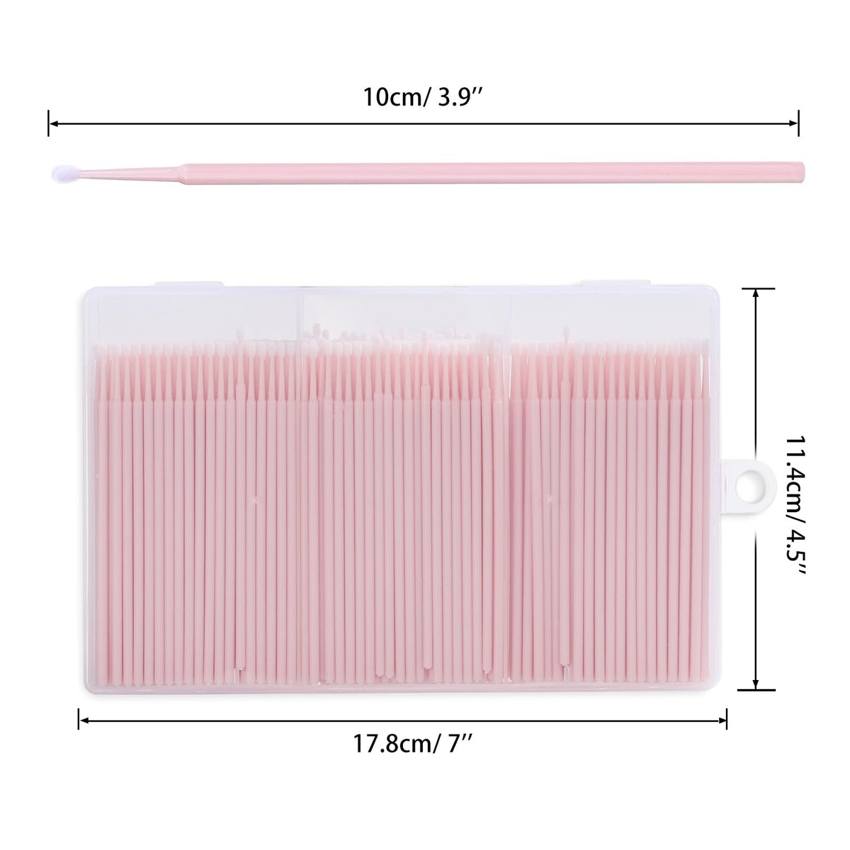 400 Pcs Micro Applicator Brushes,JASSINS Microswabs for eyelash extensions,Disposable 2mm Precision
