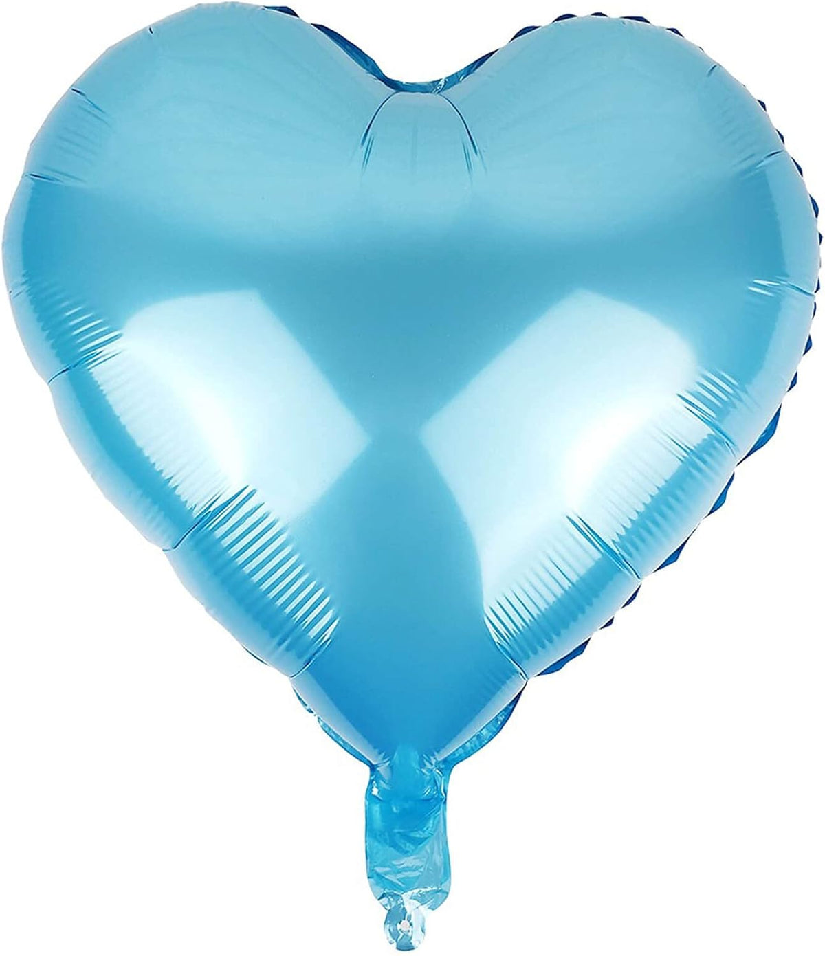 10pcs Pearl Blue Foil Heart Shaped Balloons - 18 Inch Heart Mylar Balloons for Baby Shower