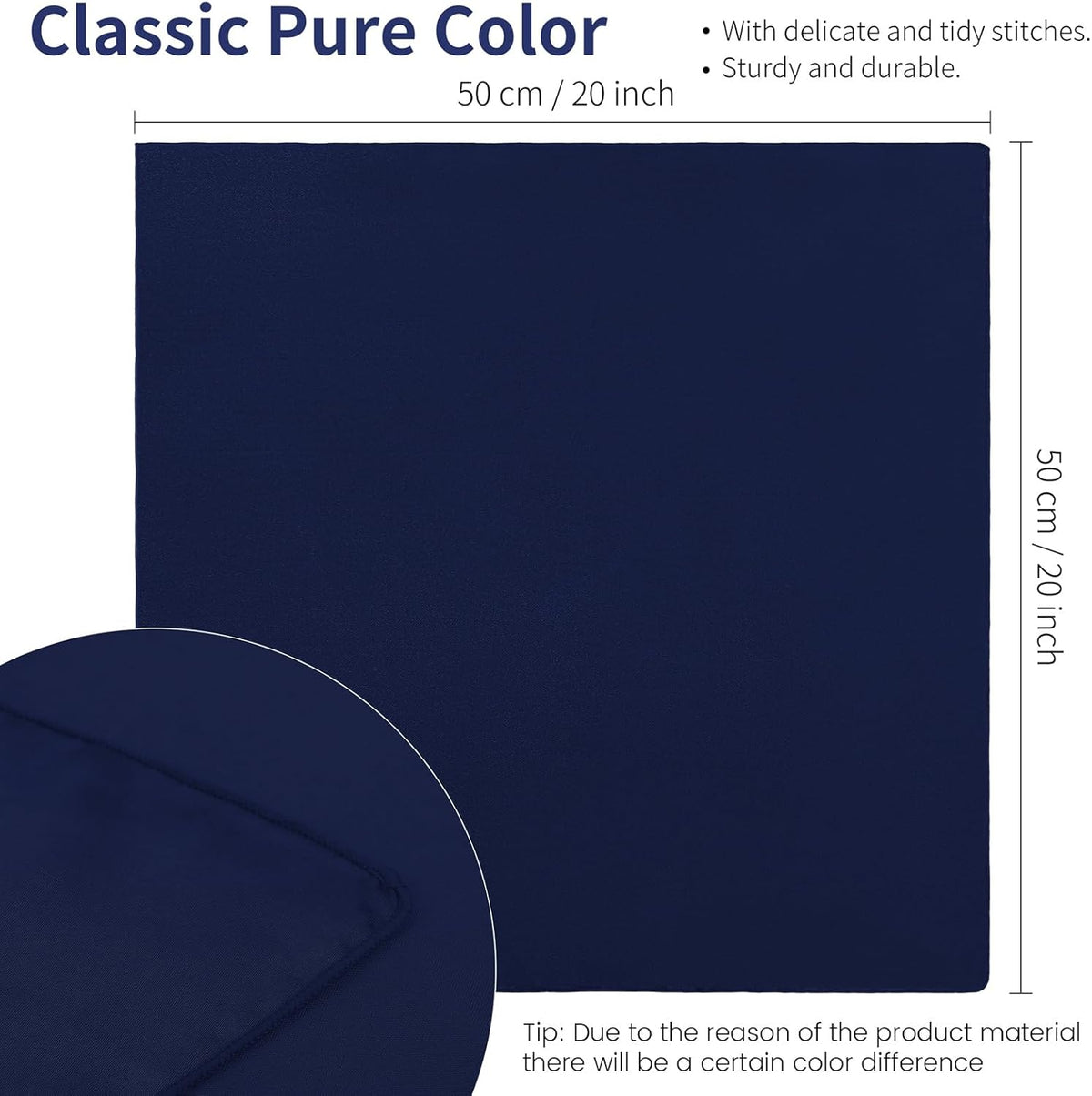 Aneco 16 Pack Square Satin Napkin Bright Silk Table Napkin Soft Smooth Fabric Table Napkin for