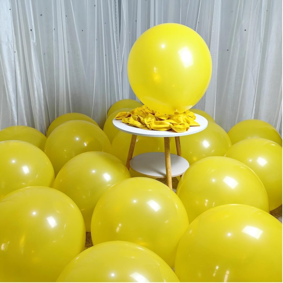 90 Pack Yellow Balloons 18 inch Yellow Latex Big Balloons for Party Decorations and Events