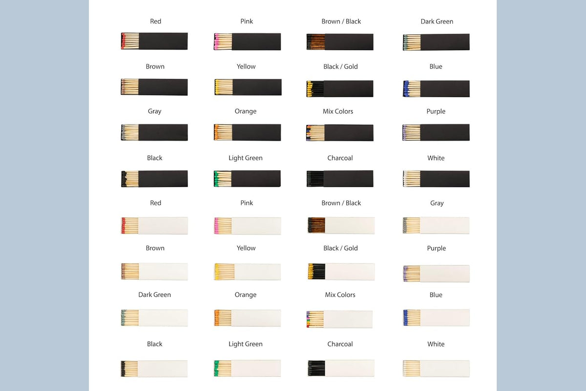 Customizable Funeral Matchboxes – Set of 10 – Memorial Design – Colorful Matchsticks – Perfect for