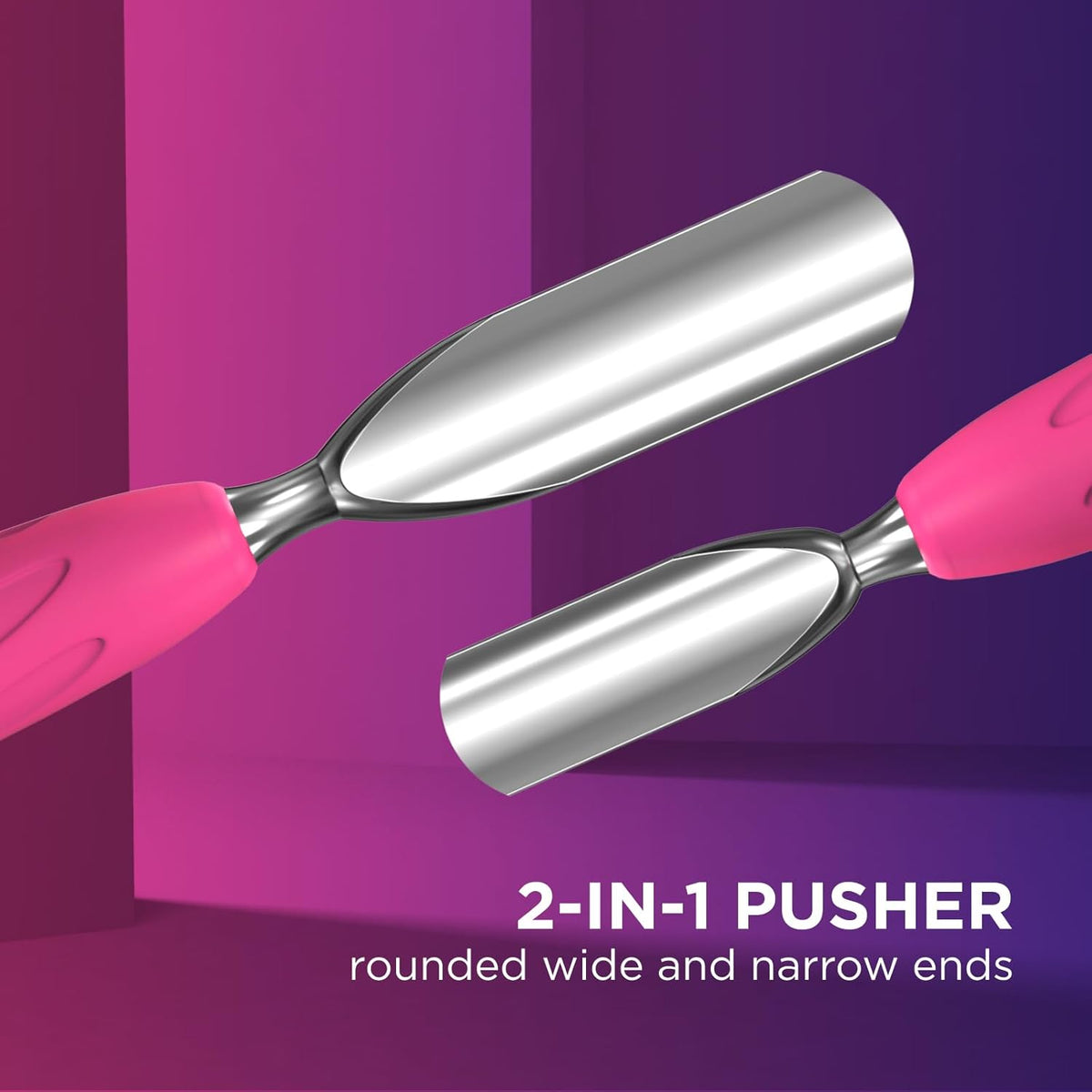 Staleks Manicure pusher Gummy with silicone handle UNIQ 10 TYPE 1 – Stainless Steel – Professional