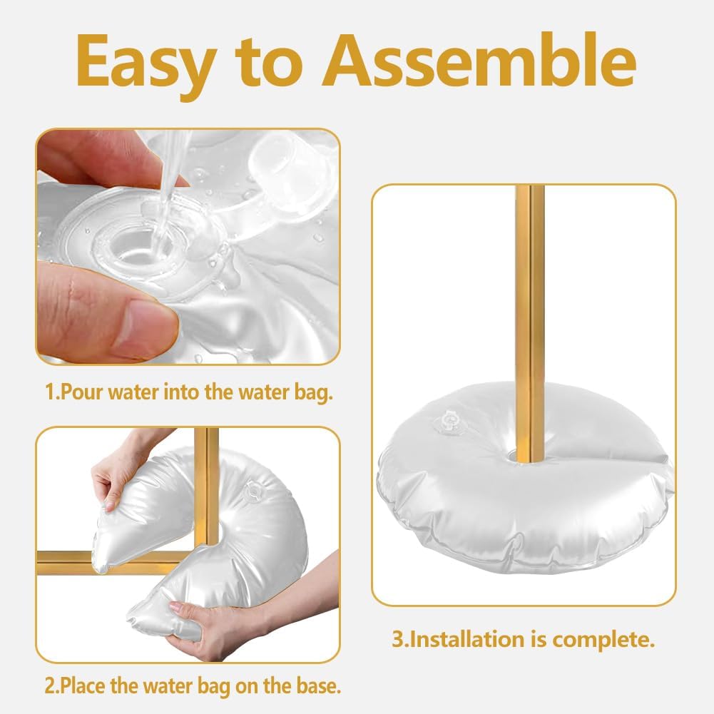 White Balloon Arch Weights, Heavy Duty Water-Filled Base Weights for Party Backdrop Stand Frames